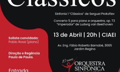 Orquestra Sinfônica de Indaiatuba apresenta Concerto Clássicos" em 13 de Abril"